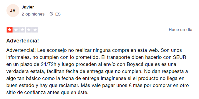 Advertencia Opinión de clientes Gasfriocalor